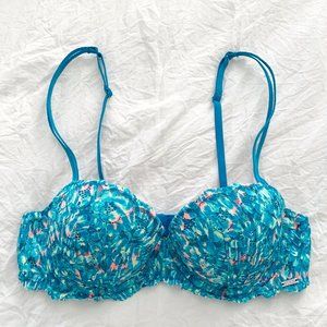 PINK Victoria's Secret Date push-up turquoise bra